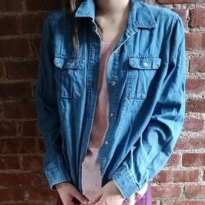 New York & Company denim colored jacket